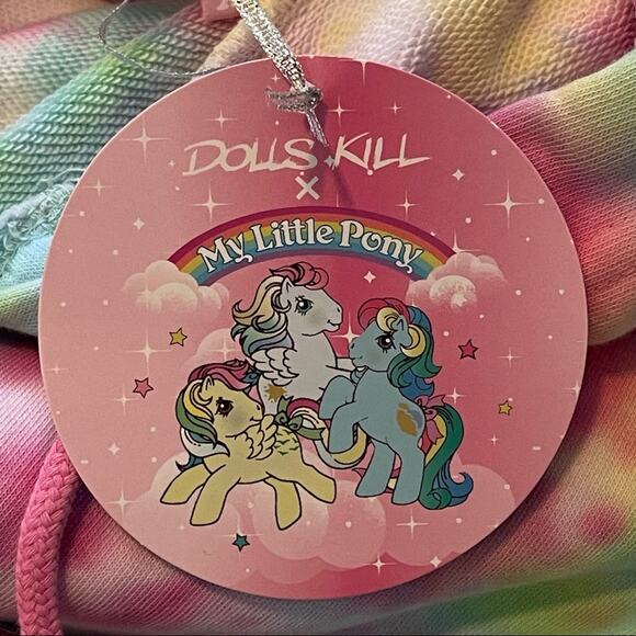 My Little Pony  X Dolls Kill Friendship Is Magic Tie Dye Hoodie XS NWT - Picture 5 of 11